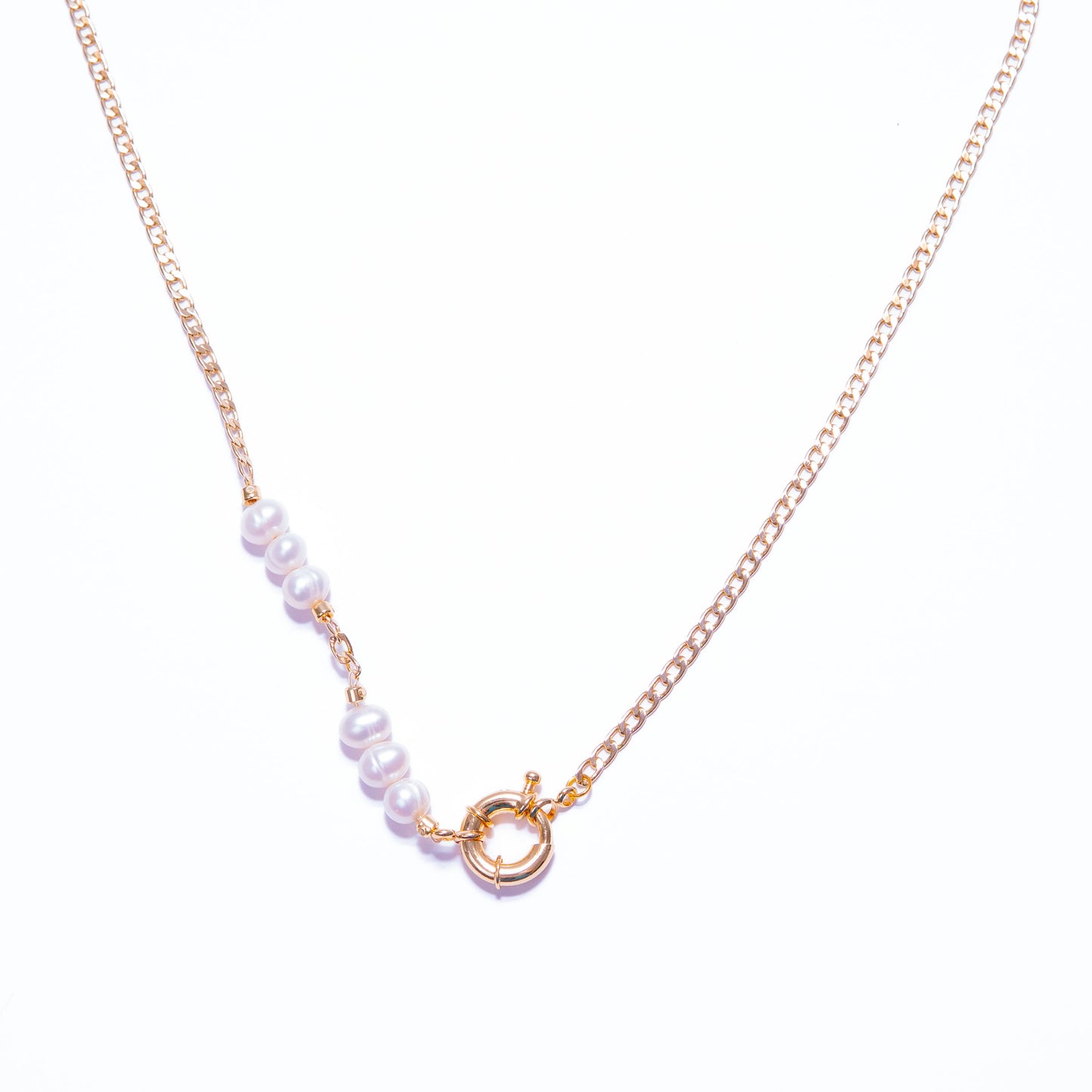 Coastal Cultured Pearl Gold Stackable Necklace