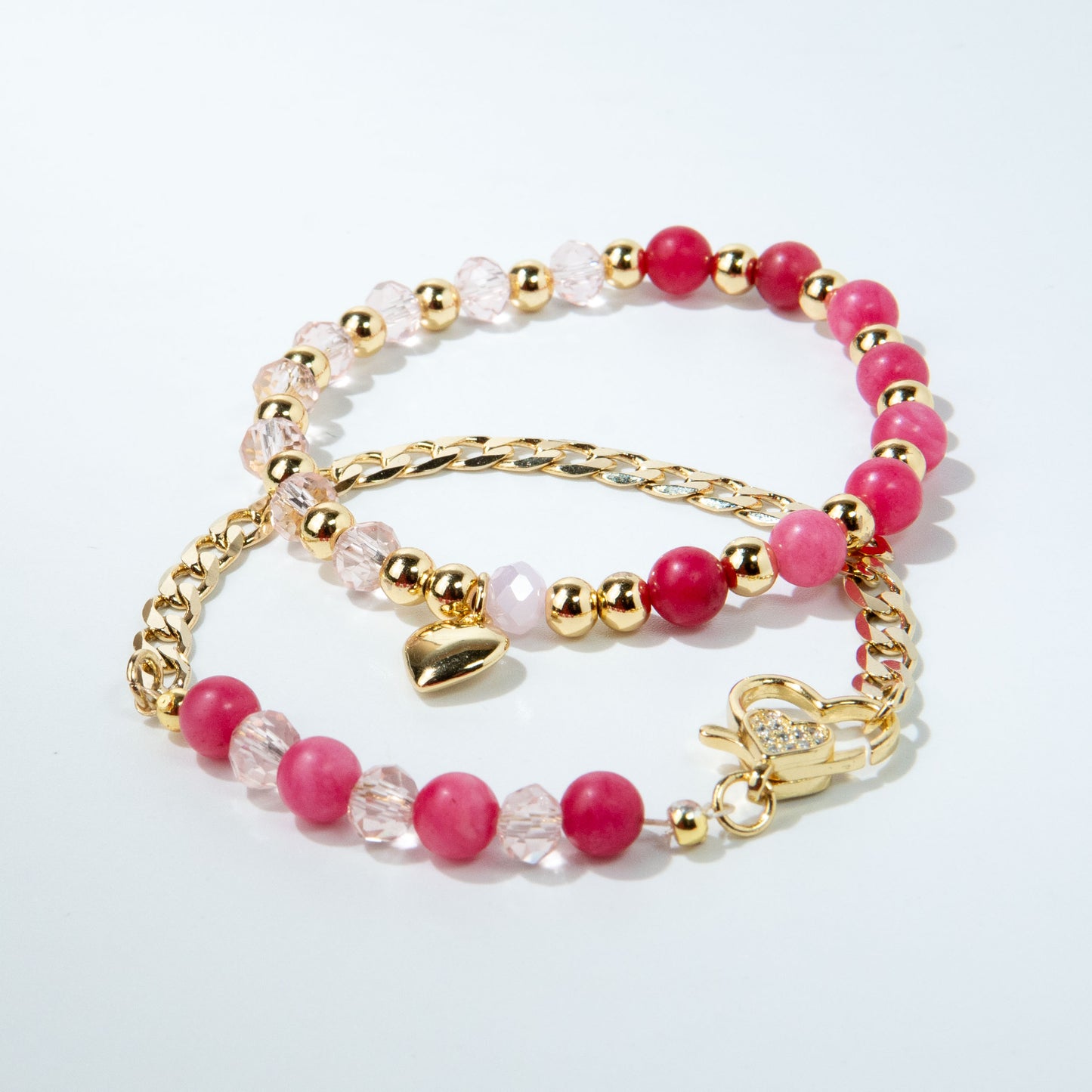 Embracing Golden Hearts Bracelets