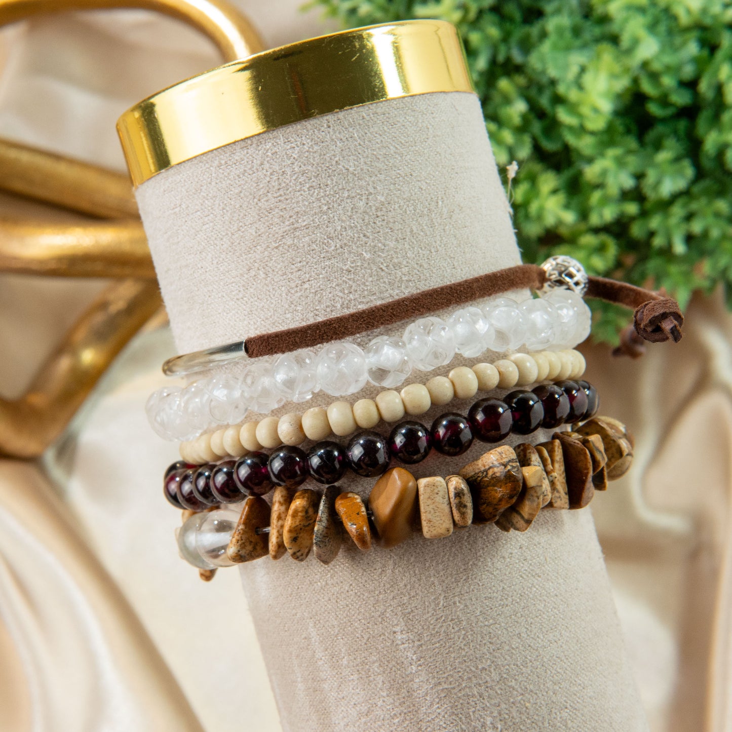 Flower Moon Stack Bracelet