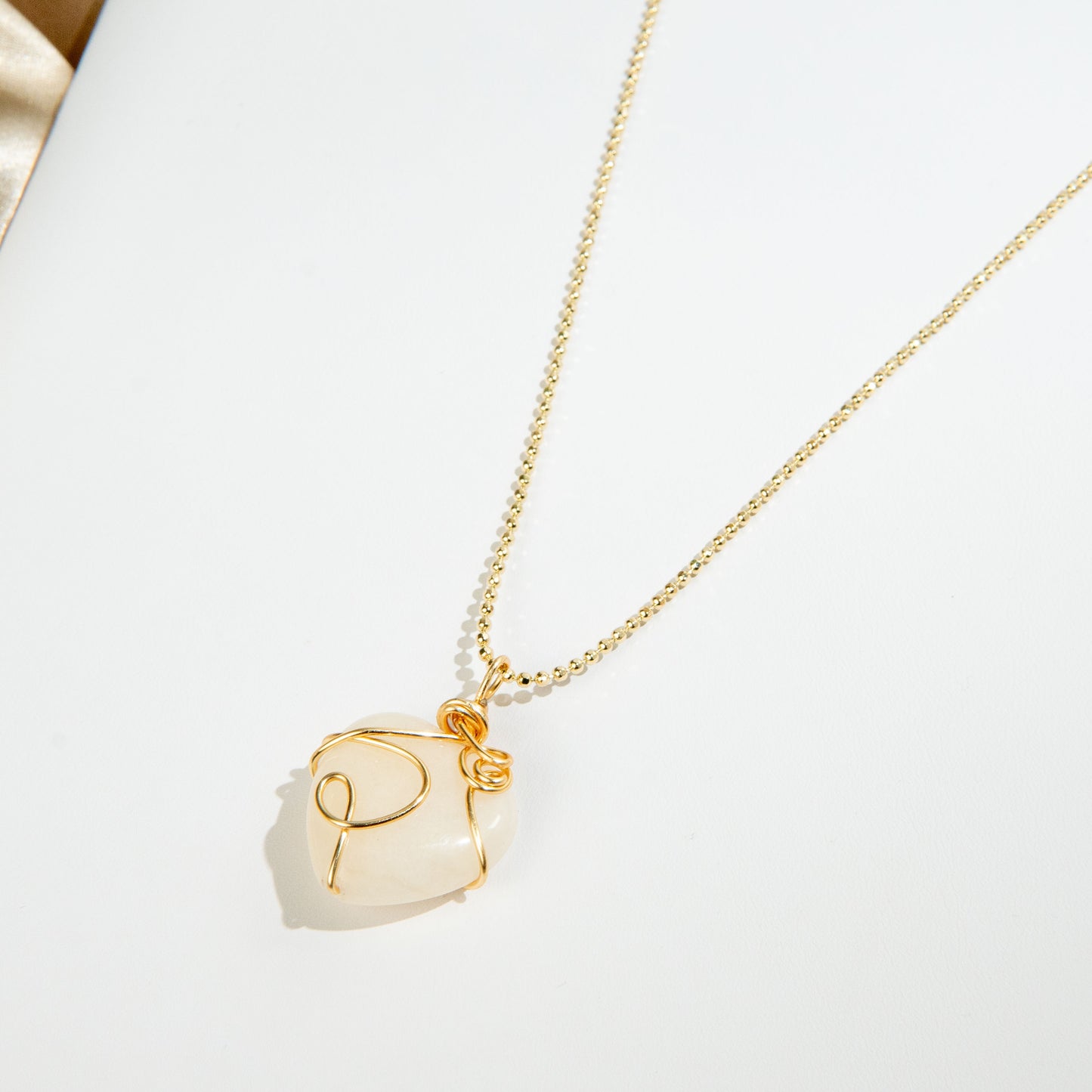 Hand-Wrapped Jade Heart Necklace