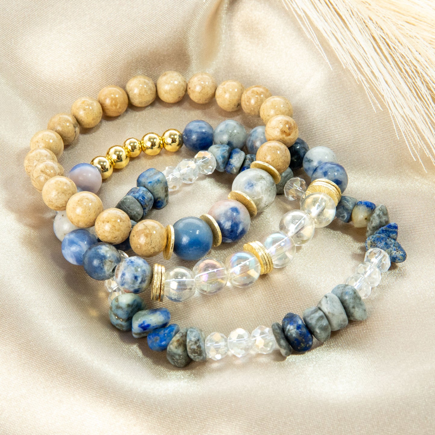 Sodalite Symphony Stackable Bracelet