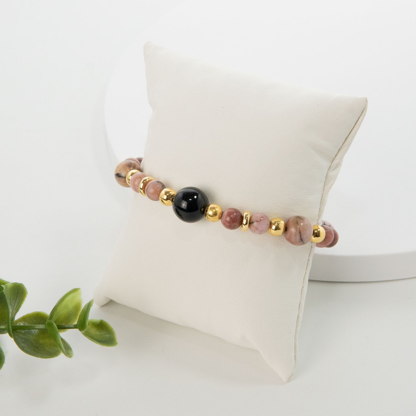 Chic Pink Rhodonite Bracelet