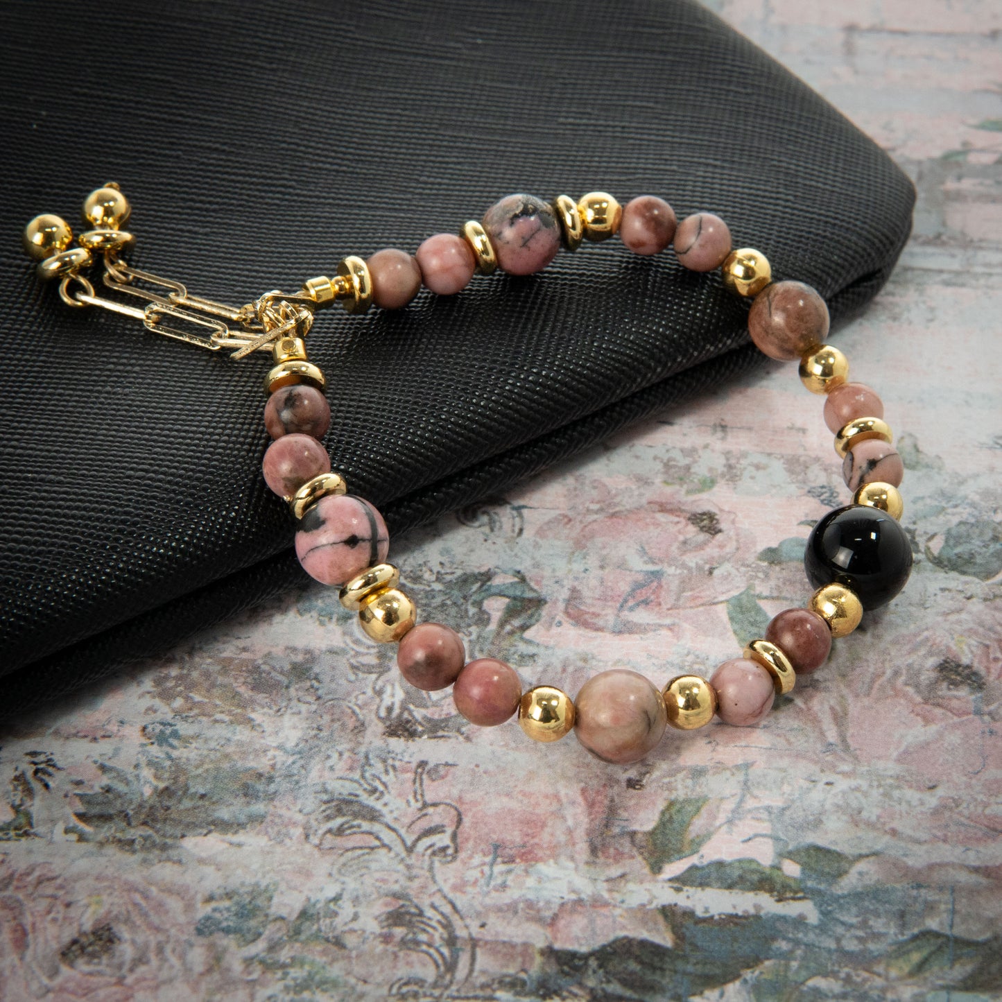 Chic Pink Rhodonite Bracelet