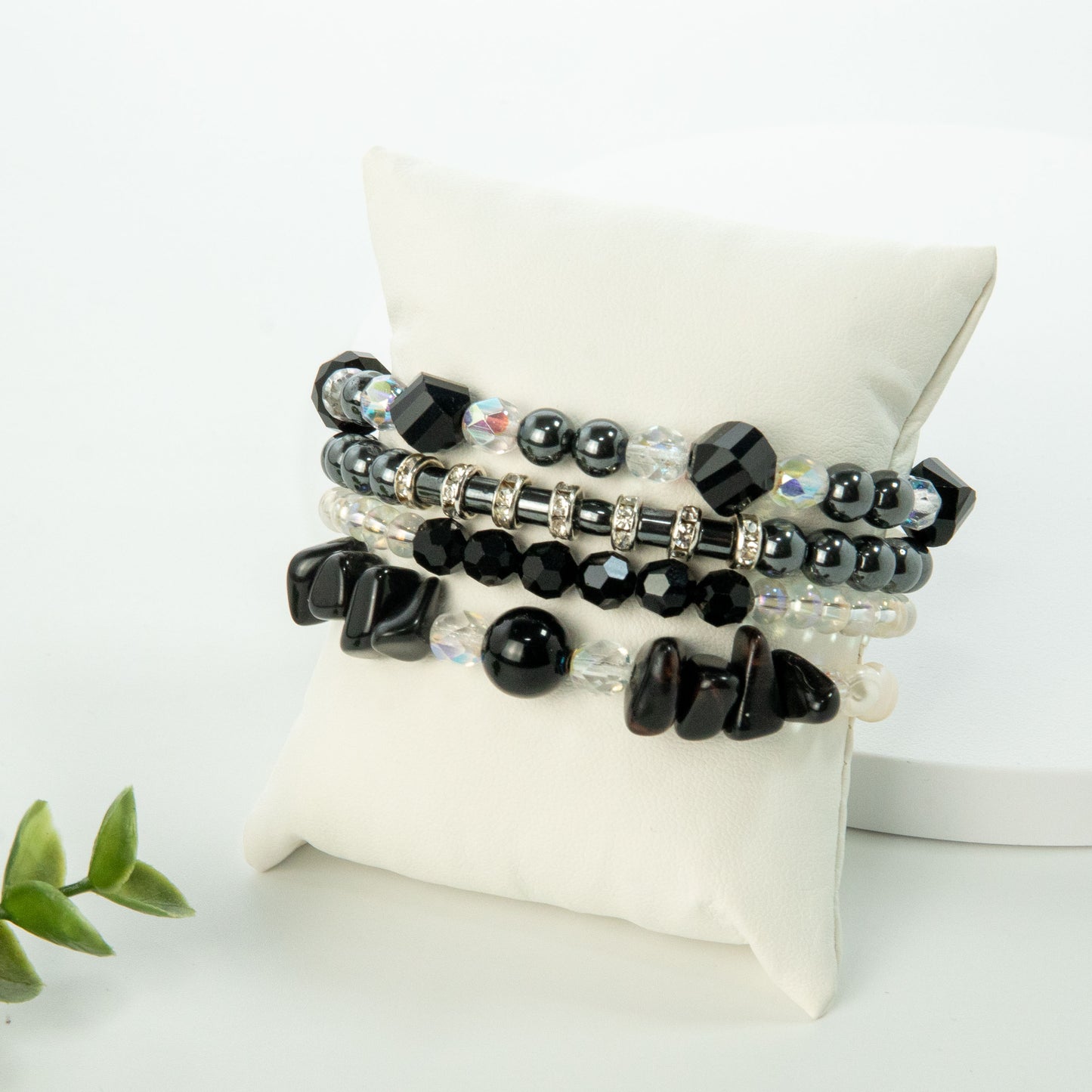 Silver Night Stack Bracelet