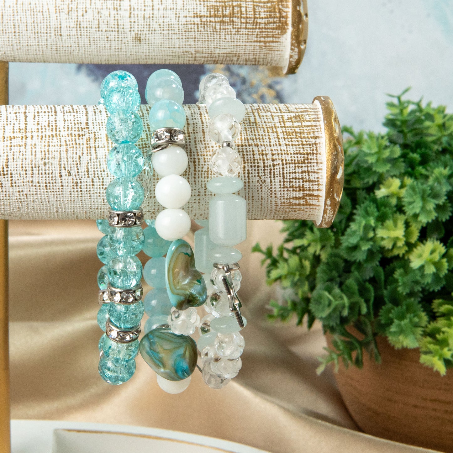 Gentle Sea Flower Bracelet Set
