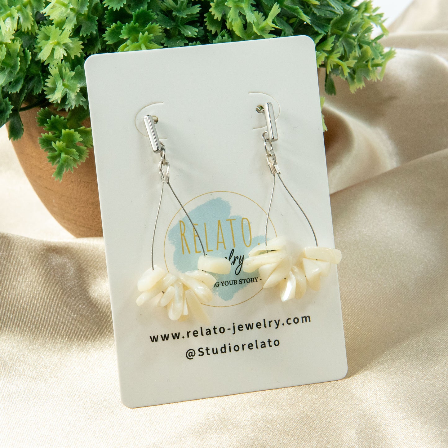 Pearl Aura Teardrop Earrings