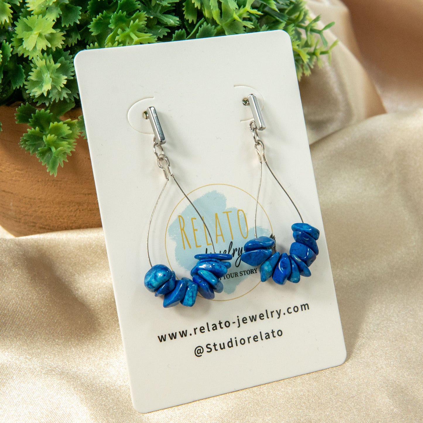 Lapis Clarity Teardrop Earrings
