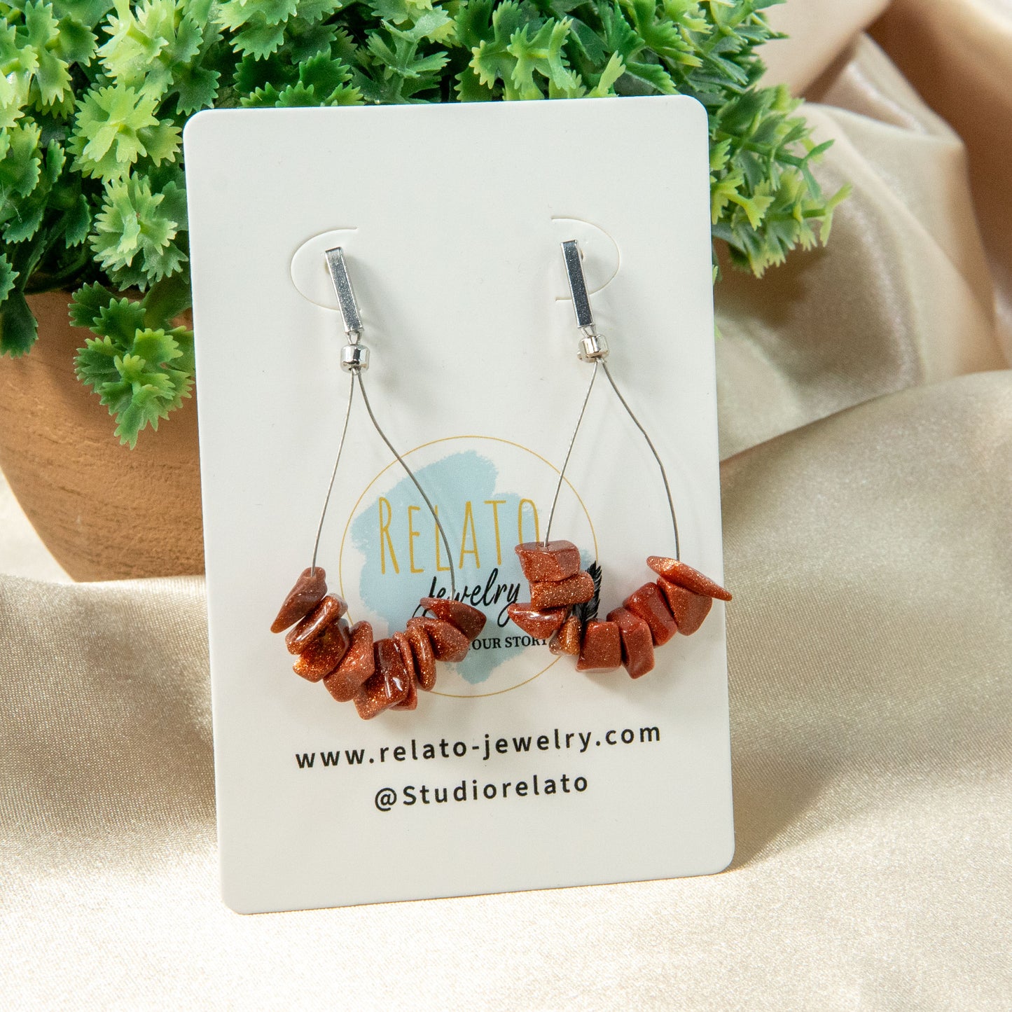 Midnight Spark Teardrop Earrings