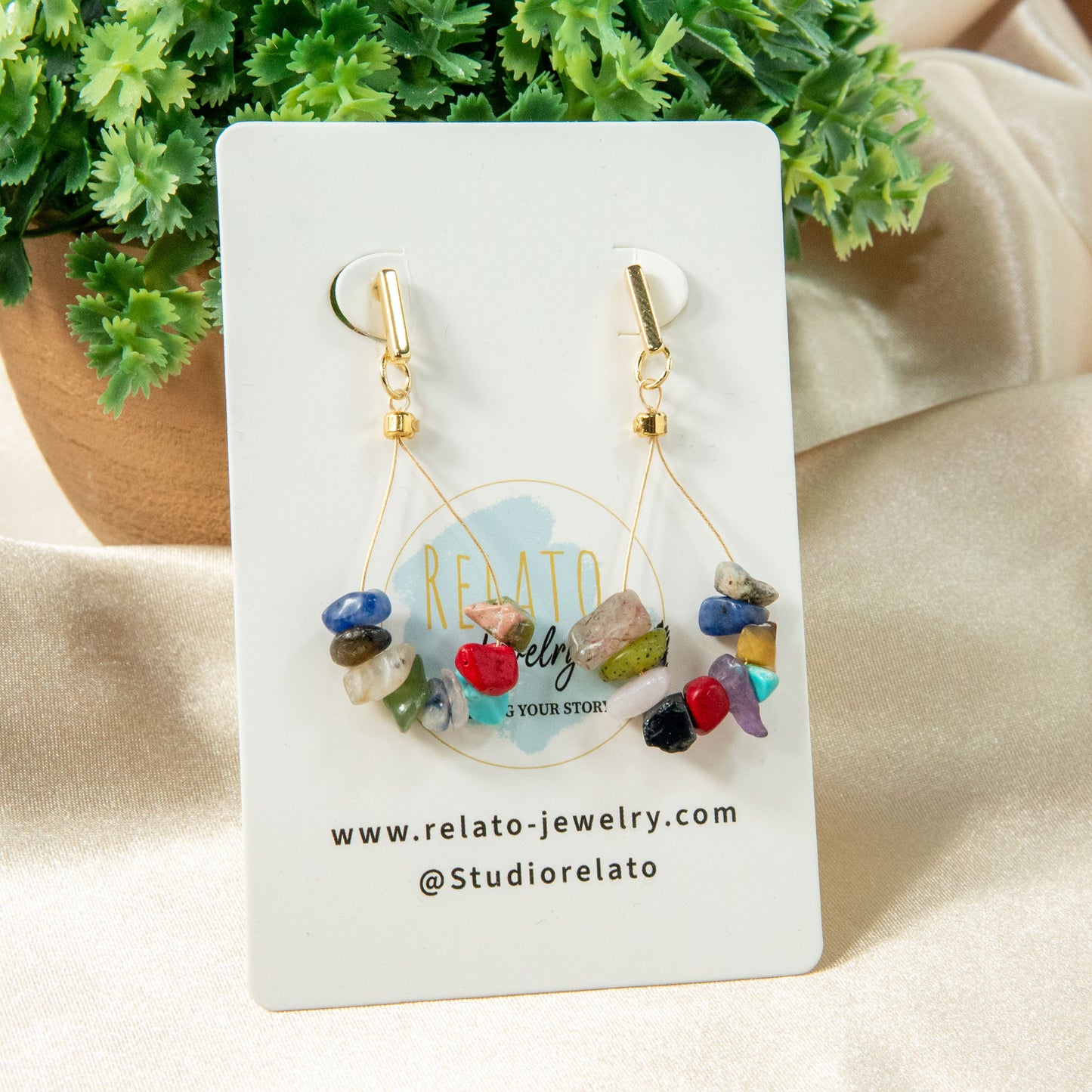 Spectrum Flow Teardrop Earrings