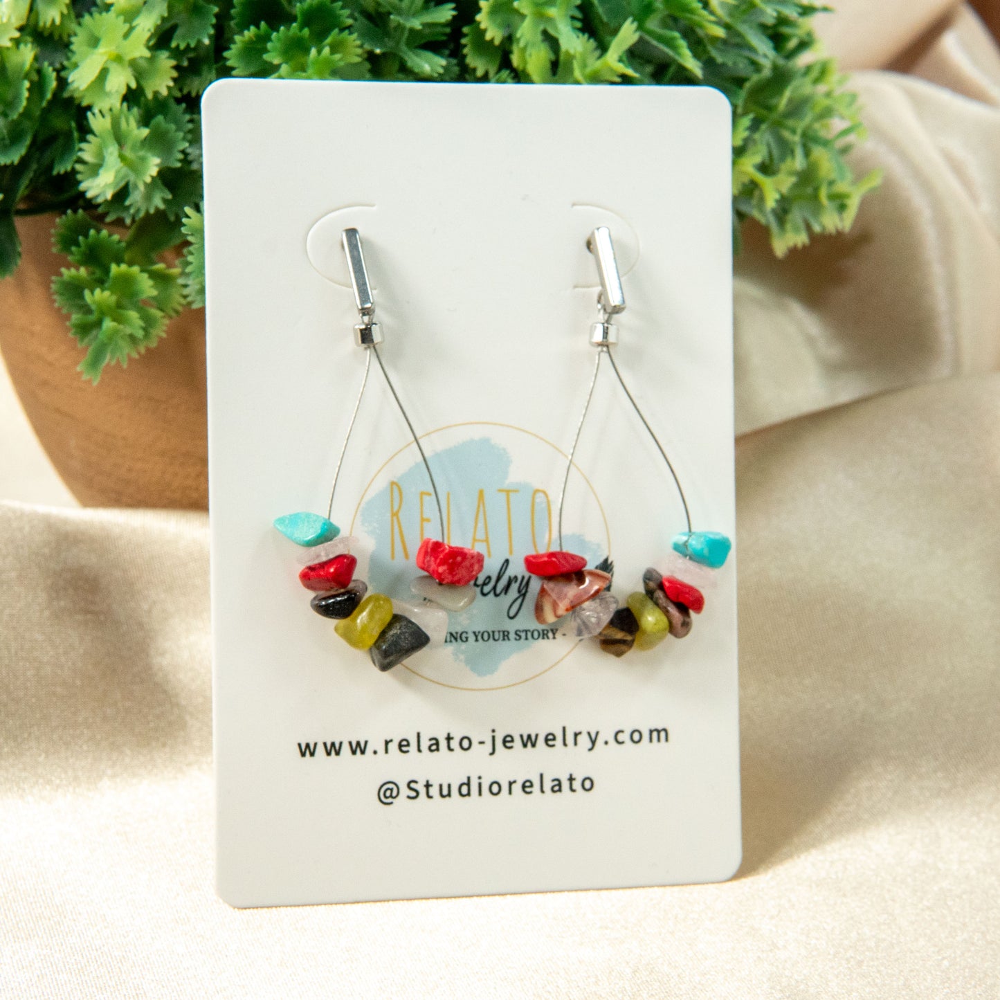 Spectrum Flow Teardrop Earrings