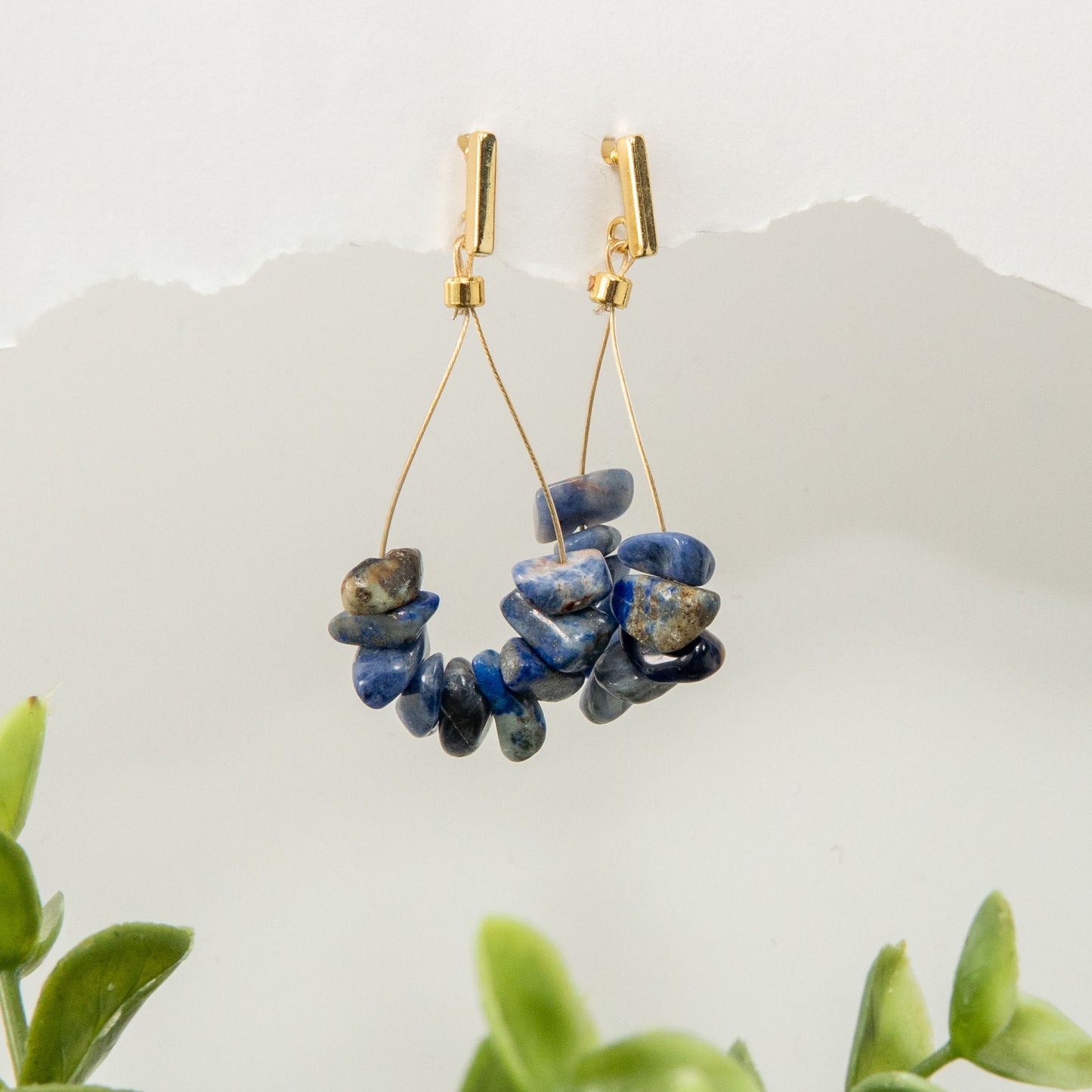 Sodalite Serenity Teardrop Earrings