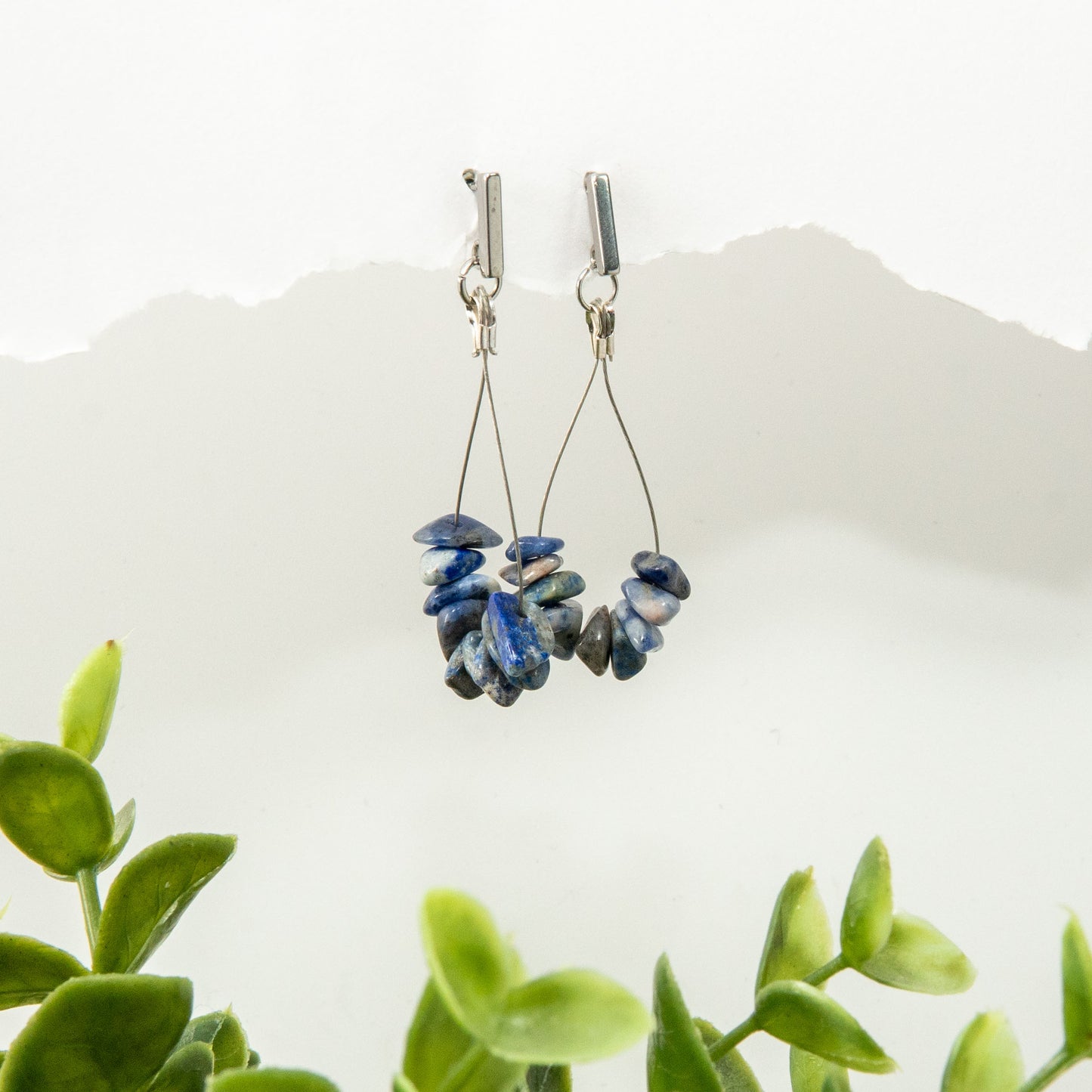 Sodalite Serenity Teardrop Earrings