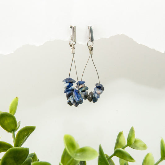 Sodalite Serenity Teardrop Earrings