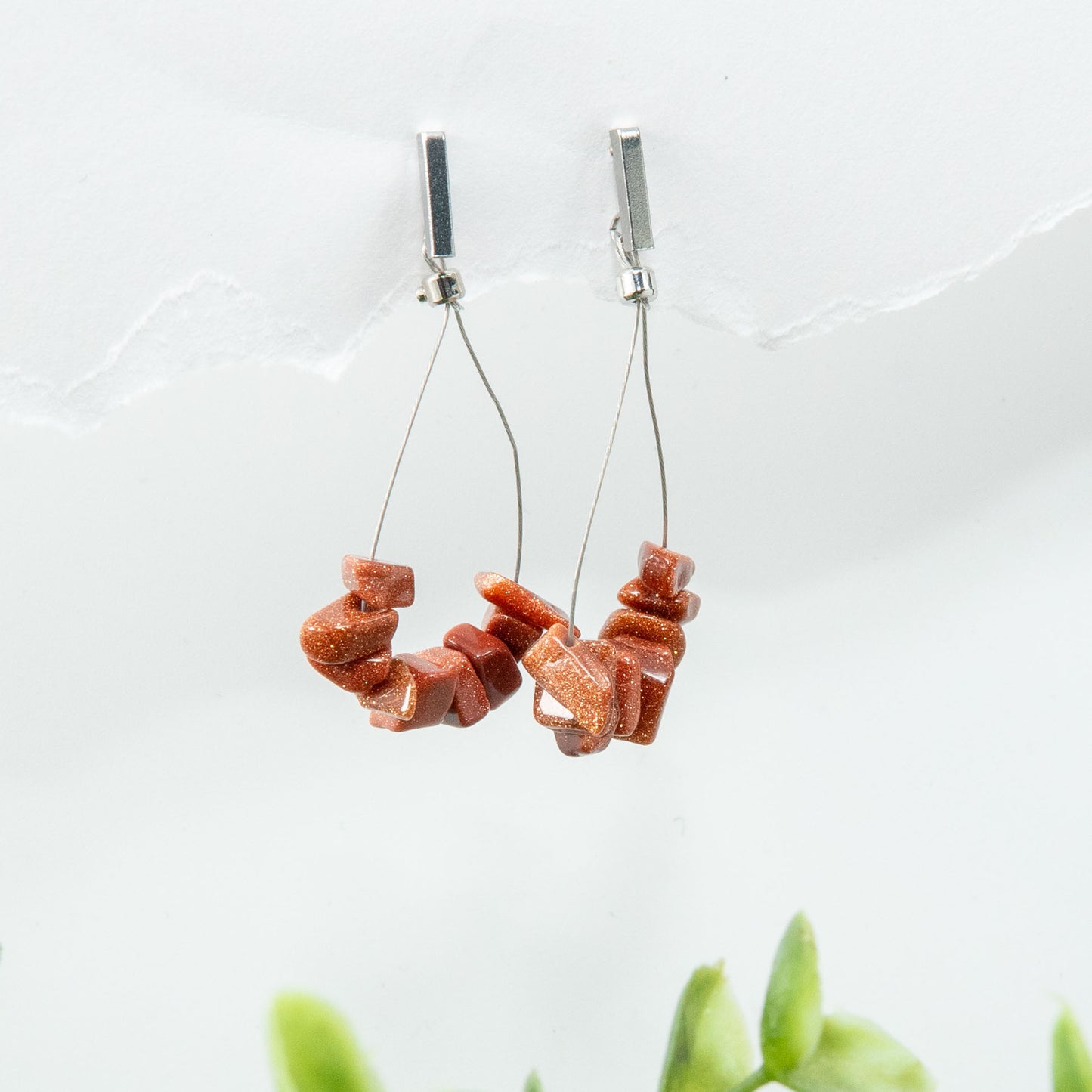 Midnight Spark Teardrop Earrings
