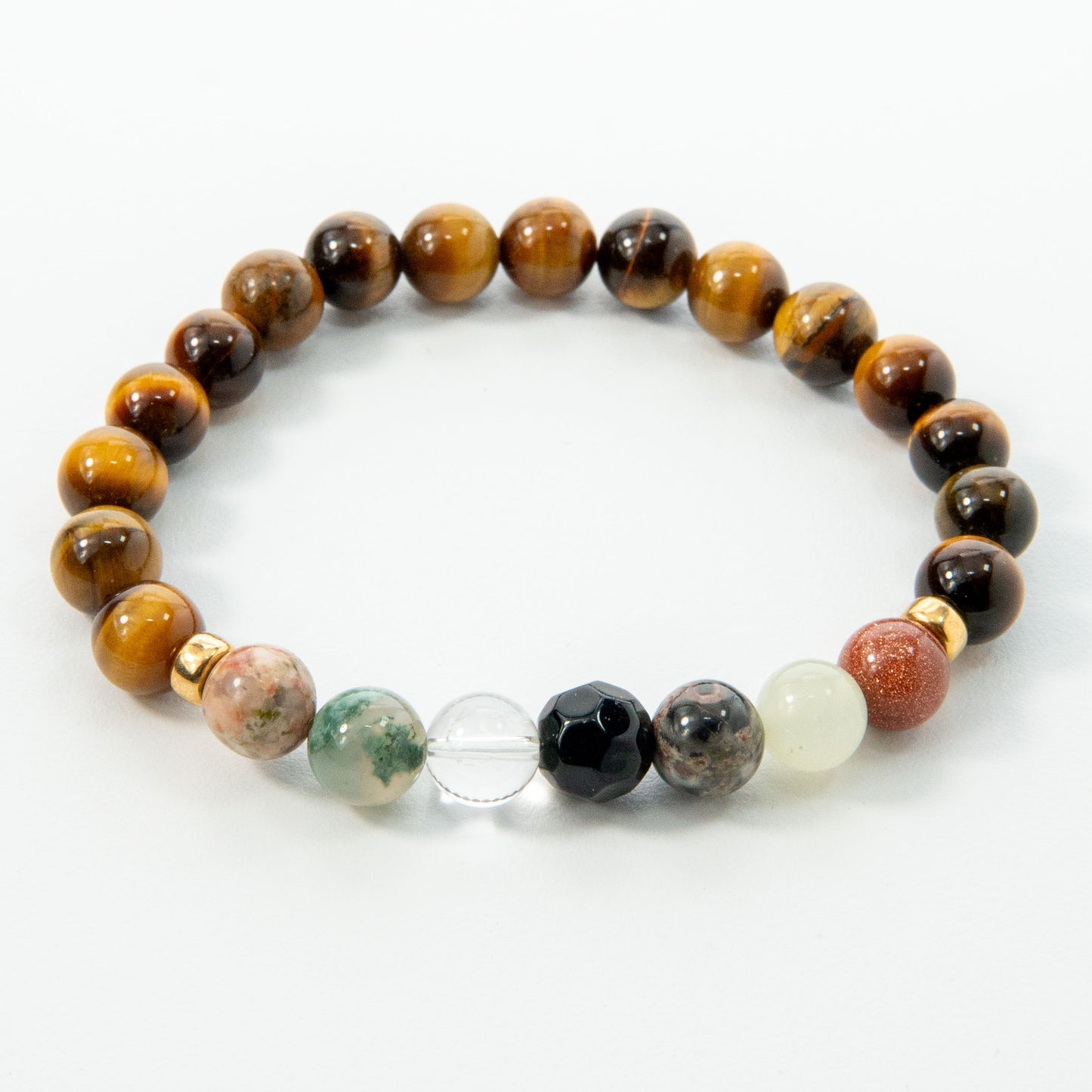 Tiger Eye and Leopard Boho Stack Bracelet