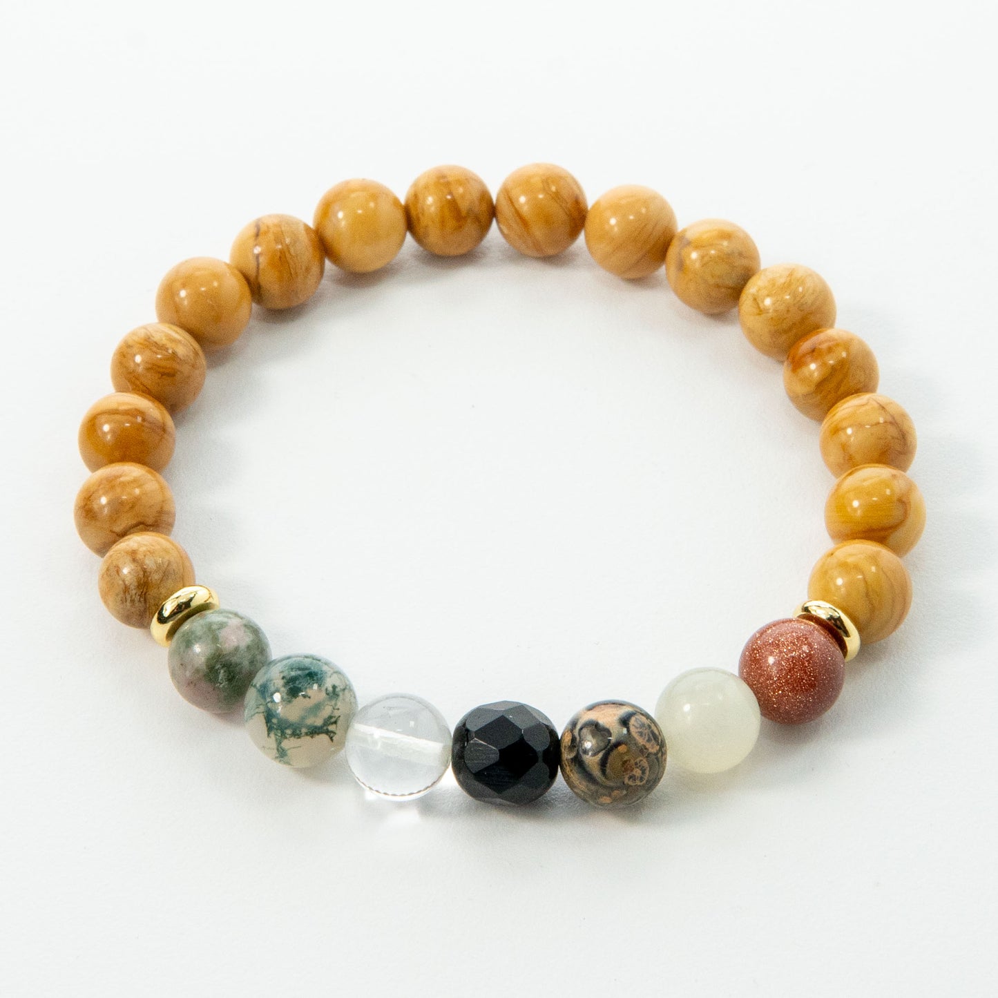 Tiger Eye and Leopard Boho Stack Bracelet
