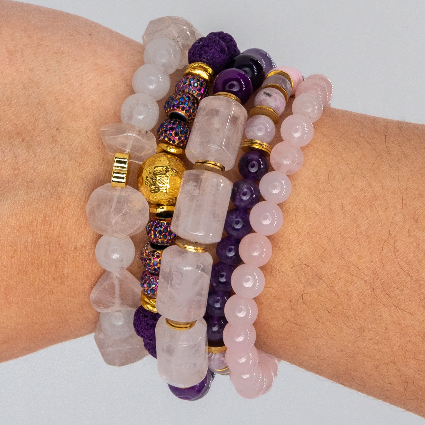 Whimsical Purple and Pink Tone Mix and Match Bracelet - Relato.Jewelry