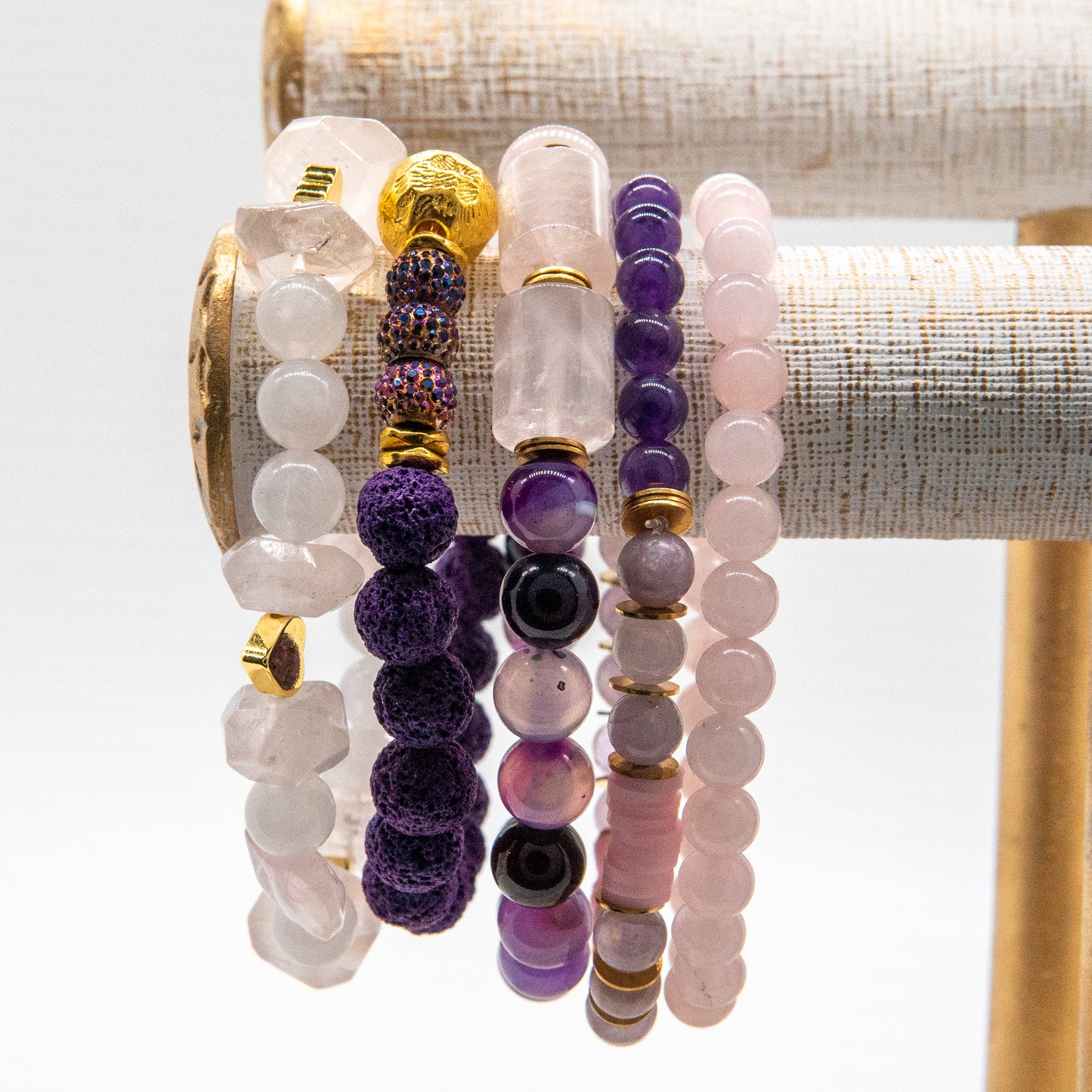 Whimsical Purple and Pink Tone Mix and Match Bracelet - Relato.Jewelry