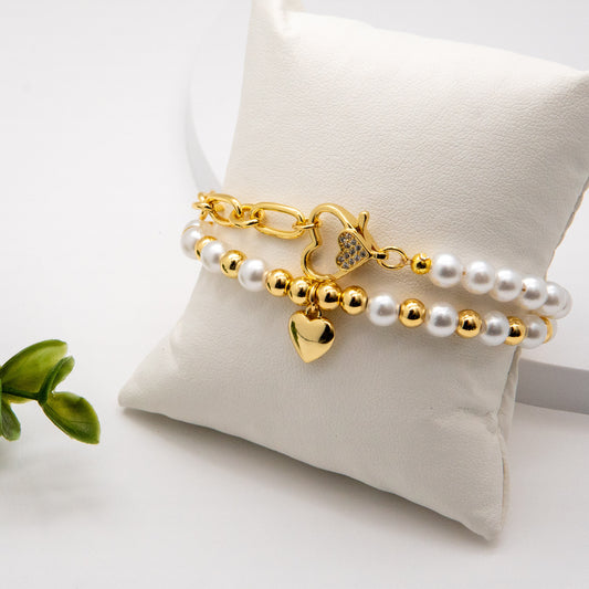 Golden Hearts Embrace Bracelets - Relato.Jewelry