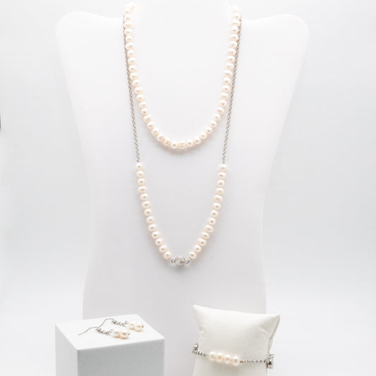 Cultured Pearls Magnetique Necklace Set - Relato.Jewelry