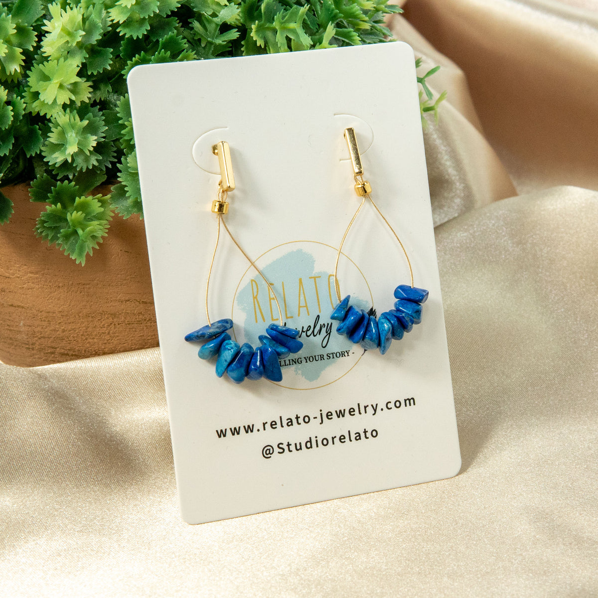 Lapis Clarity Teardrop Earrings – Relato.Jewelry
