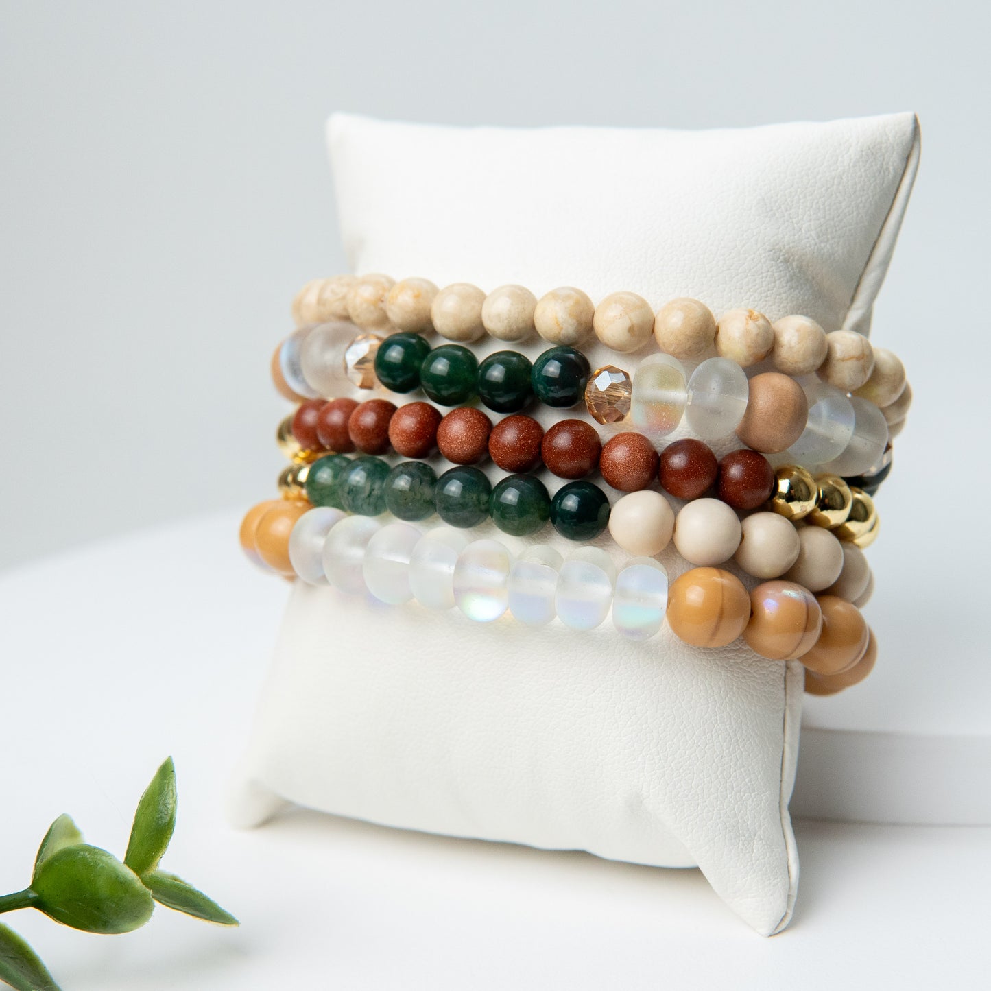 Forest Palm Vibe Stack Bracelet