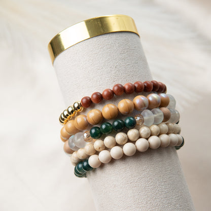 Forest Palm Vibe Stack Bracelet