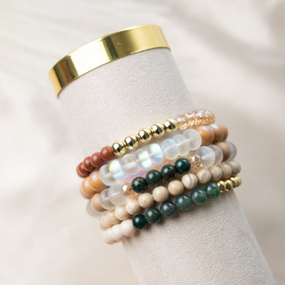 Forest Palm Vibe Stack Bracelet