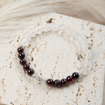 Collar de cuentas de unakita natural para regalo de la madre.