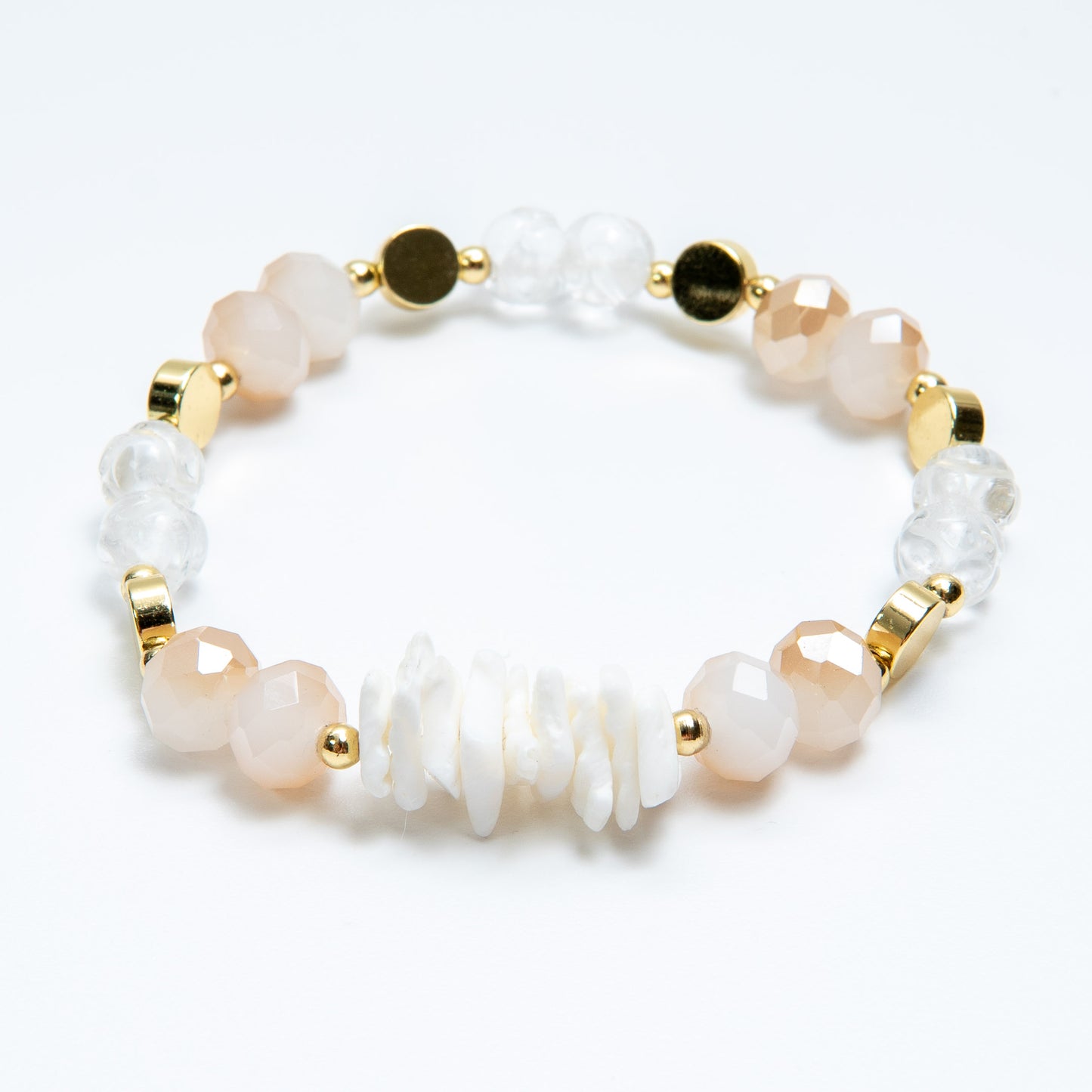 Pulsera Mix &amp; Match con temática costera y nupcial de cristal