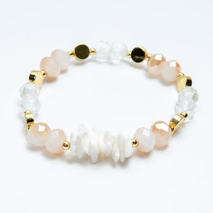 Pulsera Mix &amp; Match con temática costera y nupcial de cristal