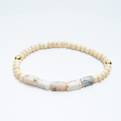 Pulsera Mix &amp; Match con temática costera y nupcial de cristal