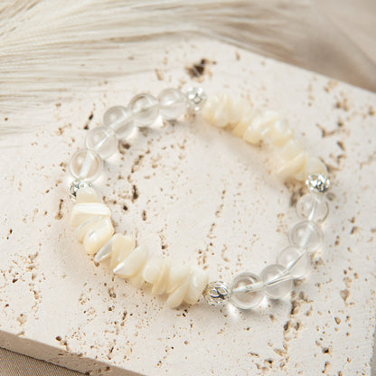 Collar de cuentas de unakita natural para regalo de la madre.