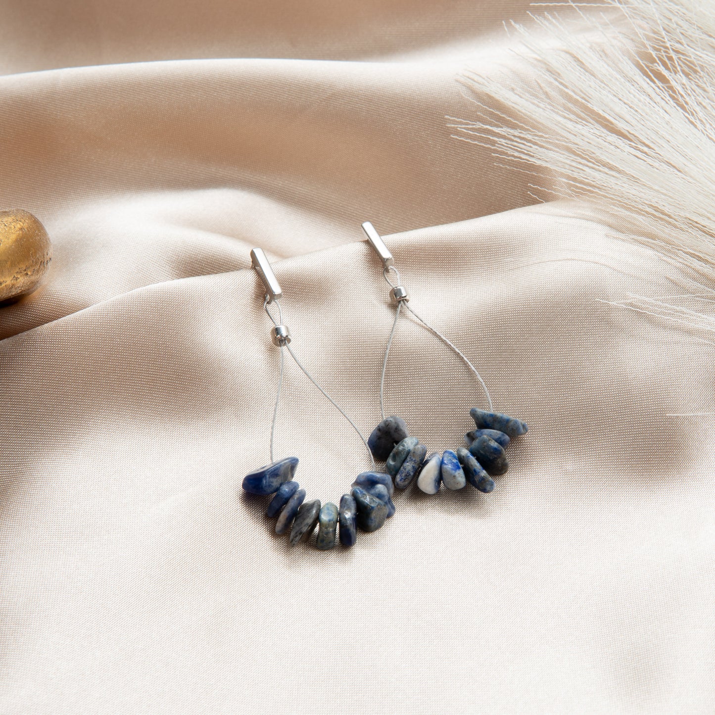 Sodalite Serenity Teardrop Earrings