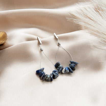 Sodalite Serenity Teardrop Earrings