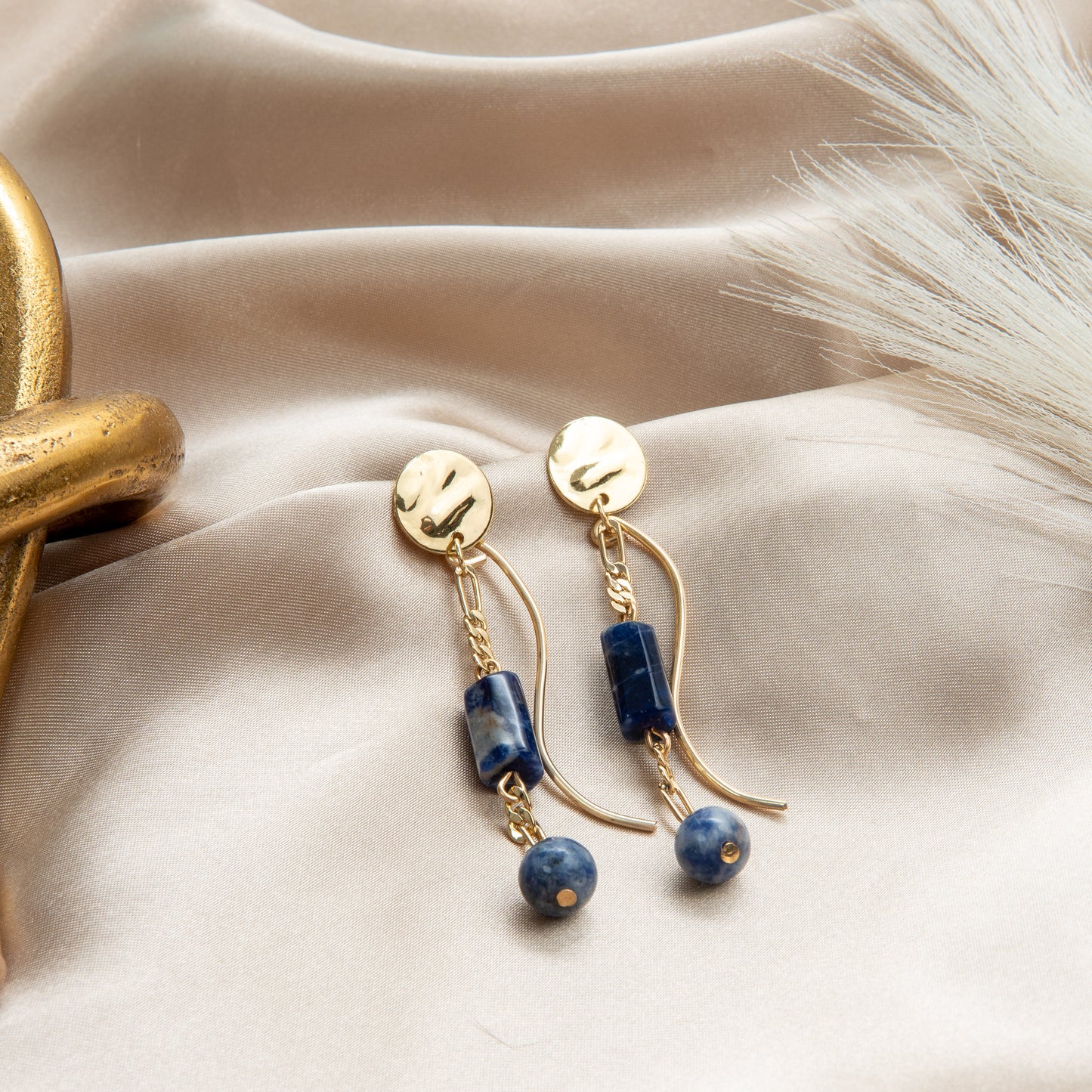 Blue Ray Drop Earrings