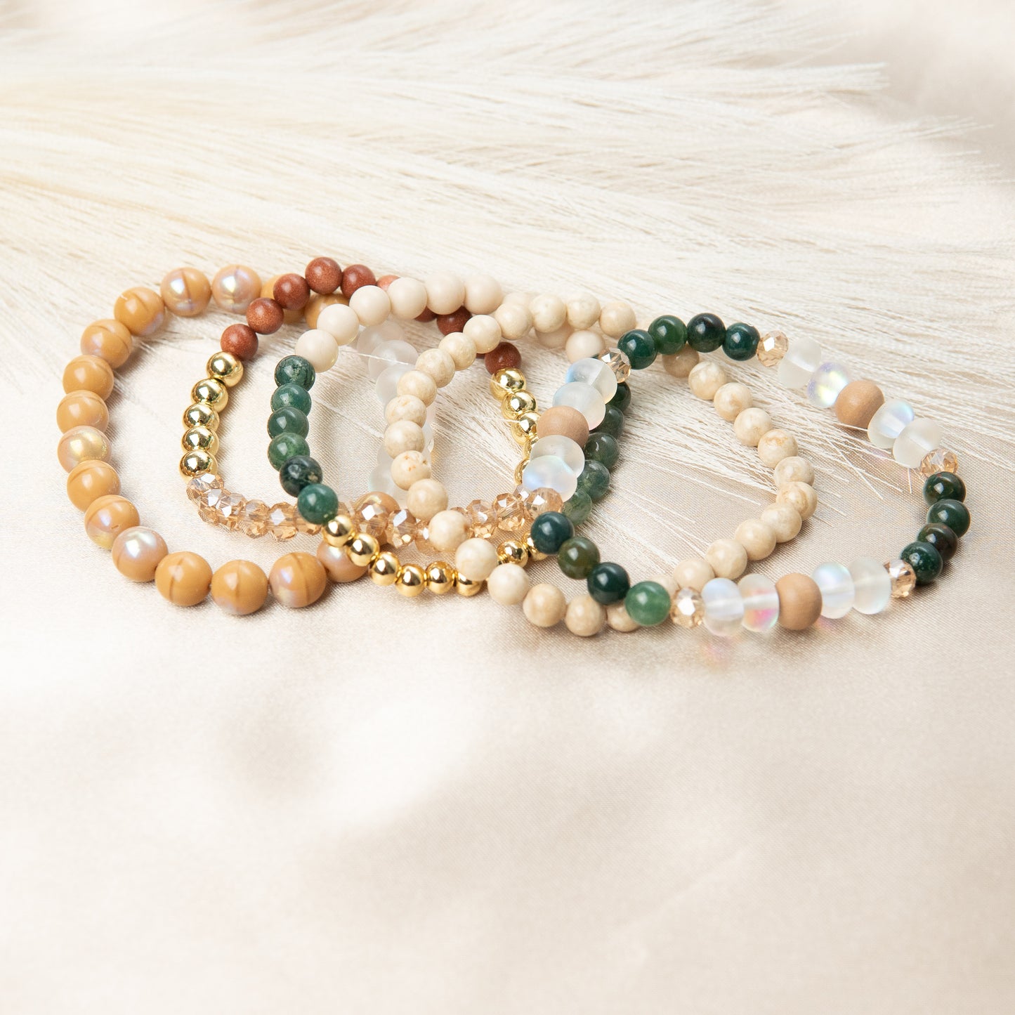Forest Palm Vibe Stack Bracelet