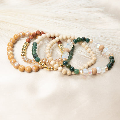 Forest Palm Vibe Stack Bracelet